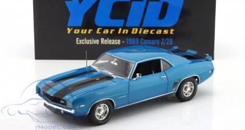 ACME A1805725LBY 1/18 シボレー カマロ Z/28 Hardtop 1969