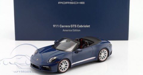 スパーク WAP0211060PGTA 1/18 ポルシェ 911 (992) Carrera GTS カブリオレ America Edition  azure Porsche 特注品 ケース付 - ミニチャンプス専門店　【Minichamps World】