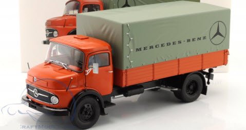 シュコー Schuco 450044700 1/18 メルセデス ベンツ L911 Kurzhauber flatbed truck オレンジ -  ミニチャンプス専門店　【Minichamps World】