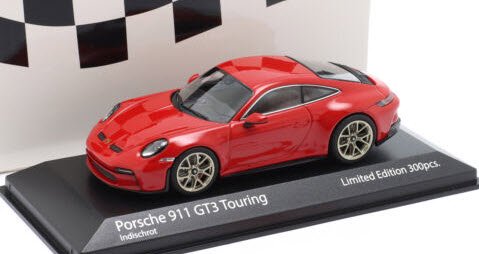 1/43 ミニチャンプス ポルシェ 911 992 GT3 ツーリング レッド-