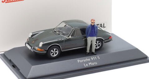 シュコー Schuco 450361700 1/43 ポルシェ 911 S ルマン フィギュア付き スティーブ・マックイーン グレイ -  ミニチャンプス専門店 【Minichamps World】