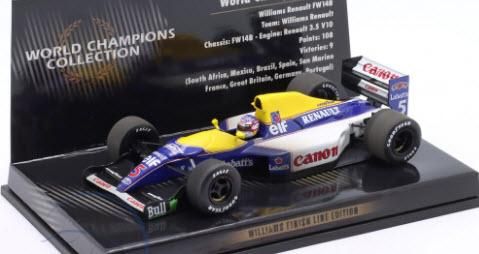 ミニチャンプス 436926605 1/43 ウィリアムズ ルノー FW14 ナイジェル 