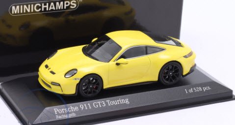 ミニチャンプス 410069601 1/43 ポルシェ 911 (992) GT3 ツーリング 2021 イエロー/ブラックホイール -  ミニチャンプス専門店　【Minichamps World】