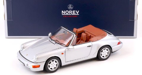 ノレブ NOREV 187330 1/18 ポルシェ 911 (964) Carrera 2 コンバーチブル 1990 シルバー -  ミニチャンプス専門店　【Minichamps World】