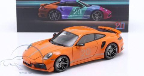 ミニカー　1/18 ポルシェ 911 (992) ターボ S クーペ スポーツデザイン 2021(オレンジ ) 「MINICHAMPS」 [113069074] ミニチャンプス 113069074 1/18 ポルシェ 911 (992) ターボ S