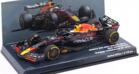 ミニチャンプス 447222601 1/43 オラクル レッド ブル レーシング RB18 ウィナー アゼルバイジャンGP F1 2022  マックス・フェルスタッペン 特注品 - ミニチャンプス専門店　【Minichamps World】