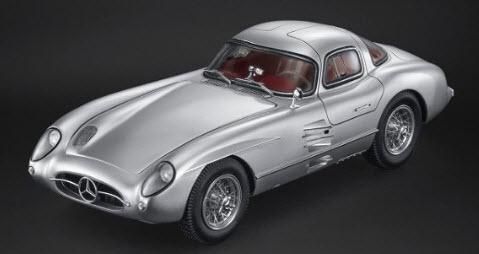 ミニカー　1/18 メルセデス ベンツ 300 SLR ウーレンハウト クーペ(シルバー×インテリア：レッド/ボンネット脱着) [TOP128A] TOPMARQUES専門店