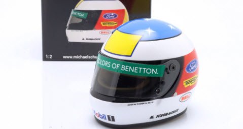 Bell ベル MS-MH-2-1992 1/2 ヘルメット ベネトン B192 #19 1st Win ベルギーGP F1 1992 ミハエル  シューマッハ - ミニチャンプス専門店　【Minichamps World】