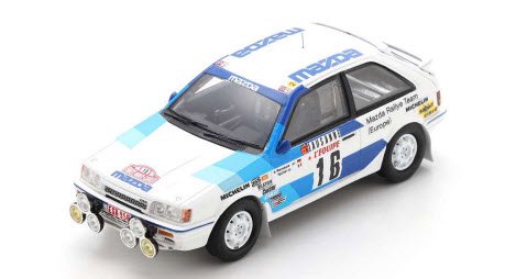 スパーク S6231 1/43 Mazda 323 No.16 Mazda Rally Team Europe Rally Monte Carlo  1986 A.Warmbold - `Biche` - ミニチャンプス専門店 【Minichamps World】