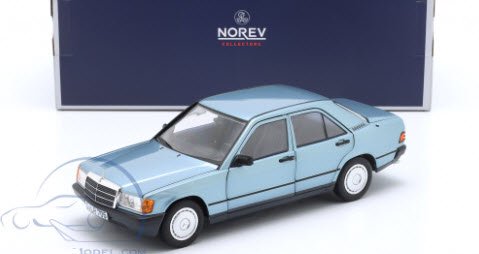 ノレブ NOREV 183828 1/18 メルセデス・ベンツ 190 E 1984 メタリックライトブルー - ミニチャンプス専門店　 【Minichamps World】