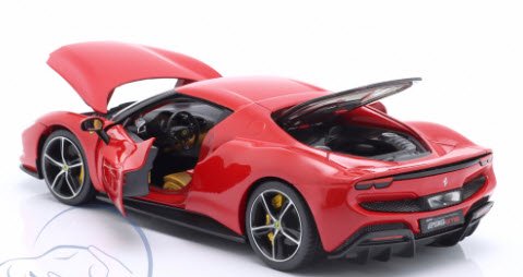 ブラーゴ Bburago 18-16018 1/18 フェラーリ Ferrari 296 GTB Hybrid 830HP V6 2021 レッド -  ミニチャンプス専門店　【Minichamps World】