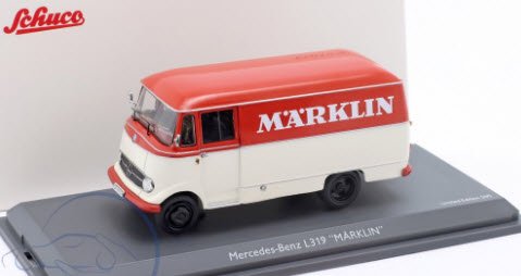 シュコー Schuco 450254700 1/43 メルセデス ベンツ L319 Märklin レッド / ホワイト - ミニチャンプス専門店　 【Minichamps World】