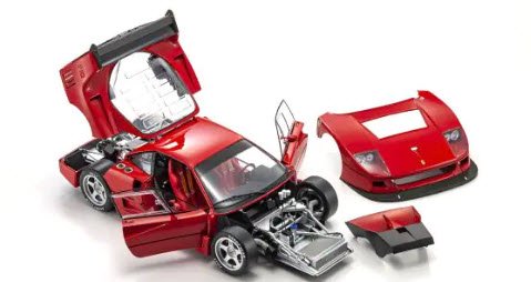 京商 KS08602CR 1/12 フェラーリ F40 コンペティツィオーネ (レッド) - ミニチャンプス専門店 【Minichamps World】