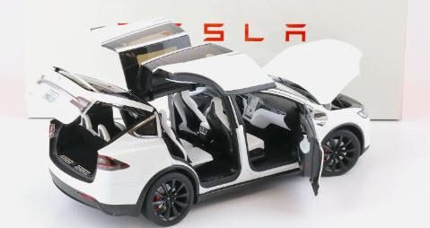 ディーラー 1/18 テスラ Tesla Model X P100D ホワイト - ミニチャンプス専門店　【Minichamps World】