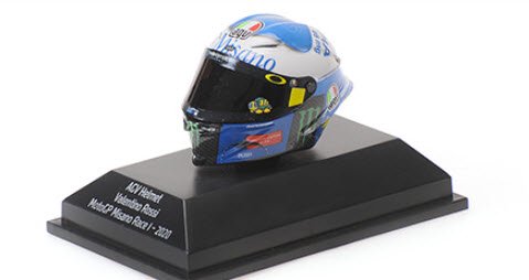 ミニチャンプス 399200076 1/8 AGV ヘルメット バレンティーノ・ロッシ モトGP ミサノ レース1 2020 - ミニチャンプス専門店　 【Minichamps World】