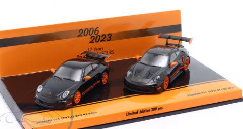 ミニチャンプス 413062191 1/43 ポルシェ 17 Years Porsche 911 GT3 RS: 997.1 (2006) & 992  (2023) 2台セット 特注品 - ミニチャンプス専門店　【Minichamps World】