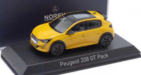 ノレブ NOREV 472835 1/43 プジョー Peugeot 208 GT Pack 2022 faro イエロー - ミニチャンプス専門店  【Minichamps World】