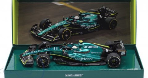 ミニチャンプス 147222205 1/18 アストン マーティン アラムコ コグニザント AMR22 #5 ラストレース アブダビ GP 2022  セバスチャン・ベッテル 特注品 - ミニチャンプス専門店　【Minichamps World】