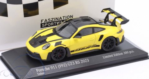 ミニチャンプス 413062116 1/43 ポルシェ 911 (992) GT3 RS Weissach package 2023 イエロー /  ブラックホイール 特注品 - ミニチャンプス専門店　【Minichamps World】