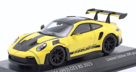 ミニチャンプス 413062116 1/43 ポルシェ 911 (992) GT3 RS Weissach package 2023 イエロー /  ブラックホイール 特注品 - ミニチャンプス専門店　【Minichamps World】