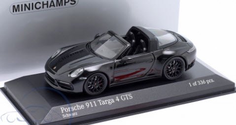 ミニチャンプス 410061065 1/43 ポルシェ 911 (992) Targa 4 GTS 2022 ブラック 特注品 -  ミニチャンプス専門店　【Minichamps World】