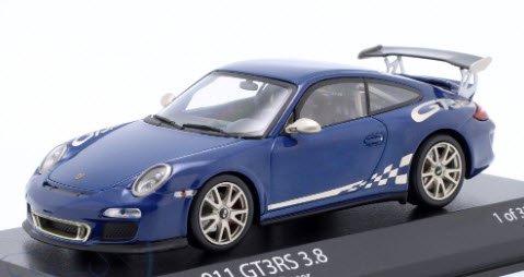 ミニチャンプス 403069114 1/43 ポルシェ 911 (997 II) GT3 RS 3.8 2009 ブルーメタリック デコレーション  特注品 - ミニチャンプス専門店　【Minichamps World】