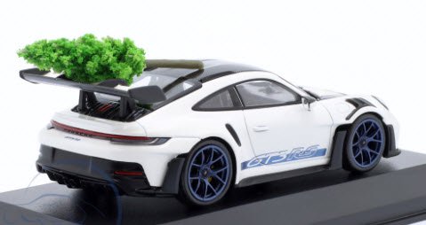 ミニチャンプス 410062105 1/43 ポルシェ 911 (992) GT3RS 2023 ホワイト/ブルーホイール クリスマスツリー付 -  ミニチャンプス専門店　【Minichamps World】