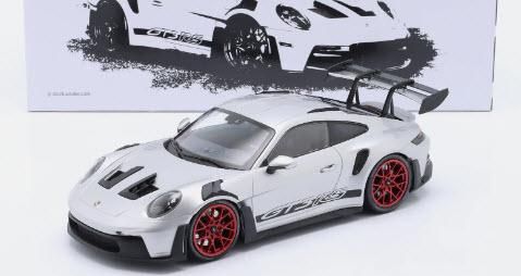 ミニチャンプス 153062241 1/18 ポルシェ 911 (992) GT3 RS 2023 シルバー / レッドホイール 特注品 -  ミニチャンプス専門店　【Minichamps World】