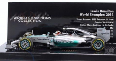 ミニチャンプス 436140044 1/43 メルセデス AMG ペトロナス F1 チーム W05 #44 ルイス・ハミルトン 2014  ワールドチャンピオン - ミニチャンプス専門店　【Minichamps World】