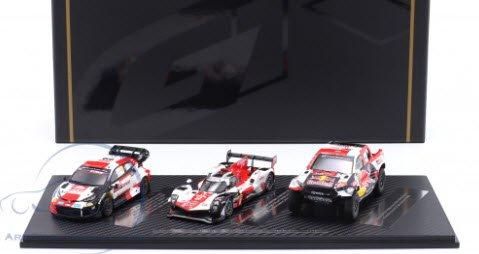 スパーク TBMTR-ICS20-23 1/43 Toyota Gazoo Racing Triple Champion 2023 3台セット  Toyota Dealer Box - ミニチャンプス専門店　【Minichamps World】