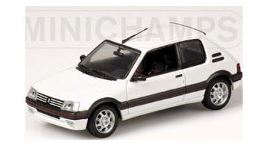 競売 ミニチャンプス プジョー 205 GTI ミニカー 白 ホワイト 1/43