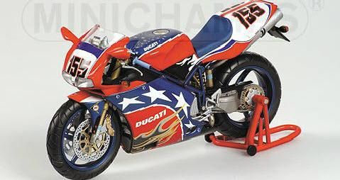 ミニチャンプス 122021295 1/12 ドゥカティ DUCATI 998S ベン ボストロム ROAD VERSION REPLICA 2002  - ミニチャンプス専門店　【Minichamps World】