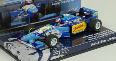 最前線の 1/43 MINICHAMPS MSCNo.22 1995年ヨーロッパGPウィナー 