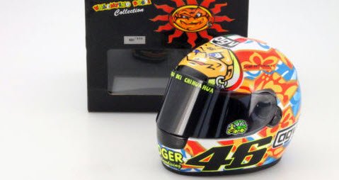 ミニチャンプス 327010076 1/2 AGV ヘルメット V.ロッシ MOTOGP ムジェロ 2001 - ミニチャンプス専門店  【Minichamps World】