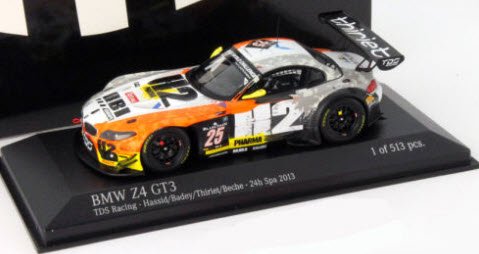 ミニチャンプス 437132435 1/43 BMW Z4 GT3 `TDS RACING` HASSID/BADEY スパ 24h 2013 -  ミニチャンプス専門店　【Minichamps World】