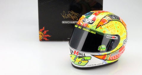 ミニチャンプス 327070096 1/2 AGV ヘルメット V.ロッシ モトGP フィリップアイランド 2007 - ミニチャンプス専門店　 【Minichamps World】