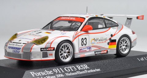 ミニチャンプス 400066483 1/43 ポルシェ 911 GT3 RSR Seikel Motorsport (ル・マン2006)  Neilsen/Ehret/Farnbacher - ミニチャンプス専門店　【Minichamps World】