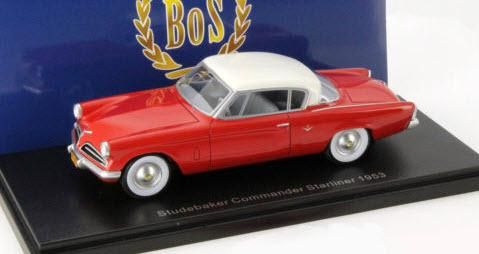 BoS Models BOS43350 1/43 スチュードベーカー コマンダー スターライナー 1953 レッド/ホワイト - ミニチャンプス専門店　 【Minichamps World】