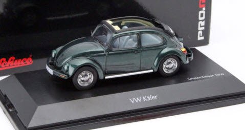 シュコー 450387800 1/43 VW ビートル Open Air グリーン - ミニチャンプス専門店　【Minichamps World】