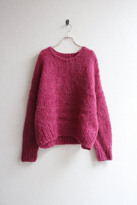 hand made in NEPAL 手編みモヘアショートセーター - つつむ オンラインショッピング