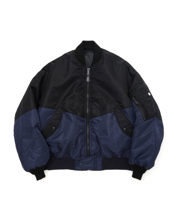 FACETASM (ファセッタズム) FACETASM×AVIREX PATCHED MA-1 JACKET Black×Navy  [MKS-JK-MI5] 通販 正規取扱店 undstar ONLINE STORE