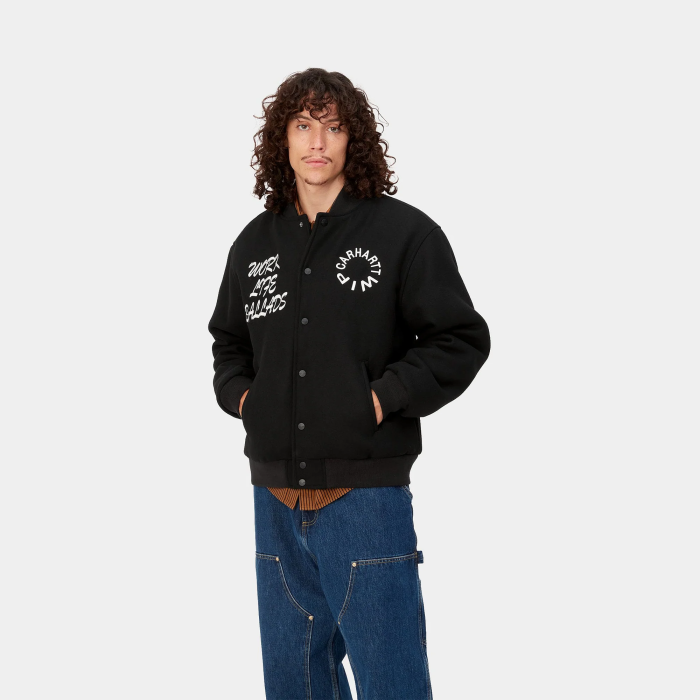 carhartt WIP (カーハート WIP) WORK VARSITY BOMBER Black carhartt WIP (カーハート WIP) WORK VARSITY BOMBER Black