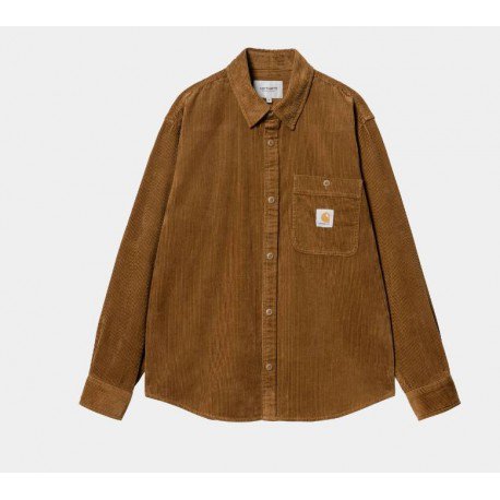 carhartt WIP (カーハートWIP) L/S FLINT SHIRT Deep H Brown (rinsed