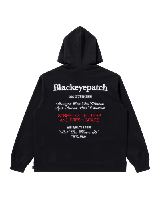 BlackEyePatch (ブラックアイパッチ) BIG BUSINESS STATEMENT HOODIE BLACK [BEPFW23TP47]  通販 正規取扱店 undstar ONLINE STORE