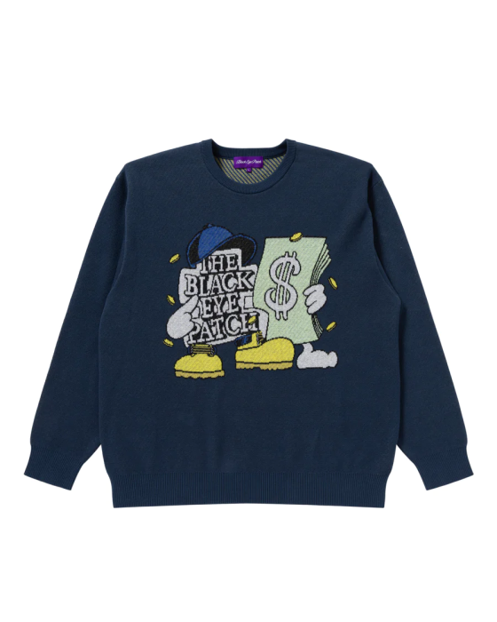 BlackEyePatch (ブラックアイパッチ) OG CASH BUDDIES KNIT SWEATER