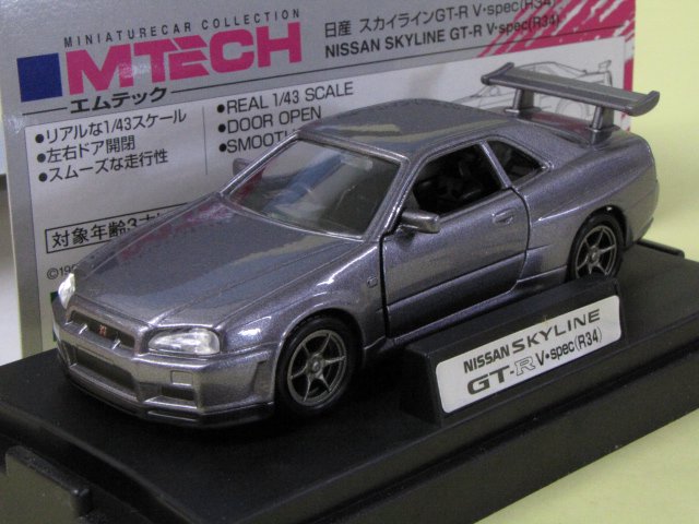 M TECH R34 SKYLINE GT-R V-spec スカイライン アスリートシルバー 1/43 - AUTOREVE Web Shop  Mobile