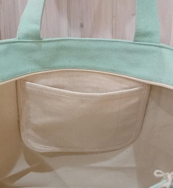 『よーぽん』LIBERTY:Forest wave:A4ぺたんこトート セール】 2WAY ZIP ポケット A4 トートバッグ （トートバッグ