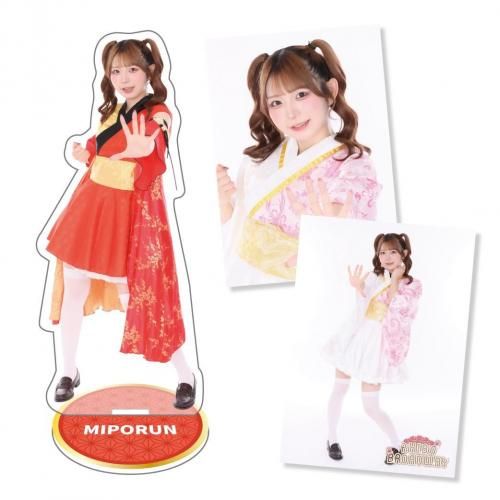 あっとほーむカフェ限定♡キティミミィ アクリルキーホルダー2点セット がおぱわるぅ ともだちチャーム付きアクリルキーホルダー