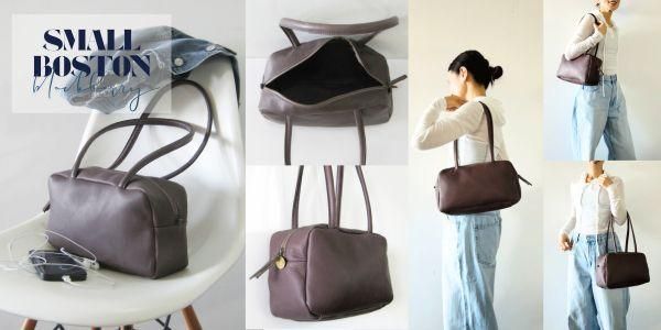 牛革製ボストンバッグ