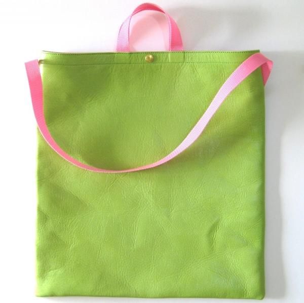 ショッパー ネオグリーン＋ピンク - yucchino｜ユッキーノ 布のエコ